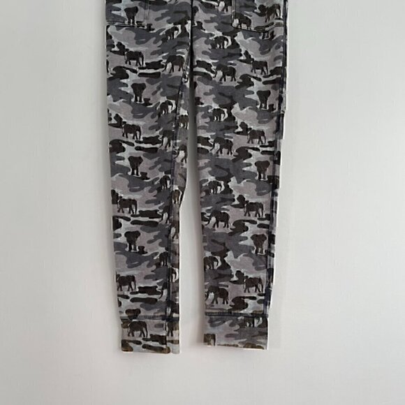 IVORY ELLA Camo Slim Fit Jogger Pants Gray Olive Distressed Pull On Drawstring - Picture 5 of 14